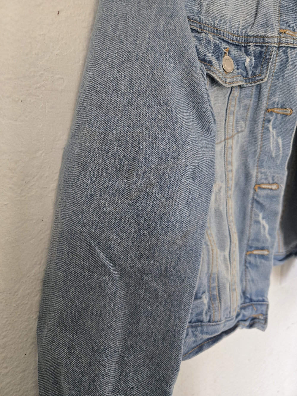 Angel Kiss Light Blue Jean Jacket with Sherpa Lining - Picture 5 of 5